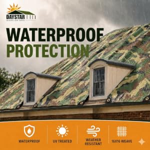 Green Camo Tarp Roof Cover